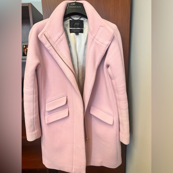 J Crew Cocoon Wool Blend Pink Coat - Size 2 - Picture 1 of 12
